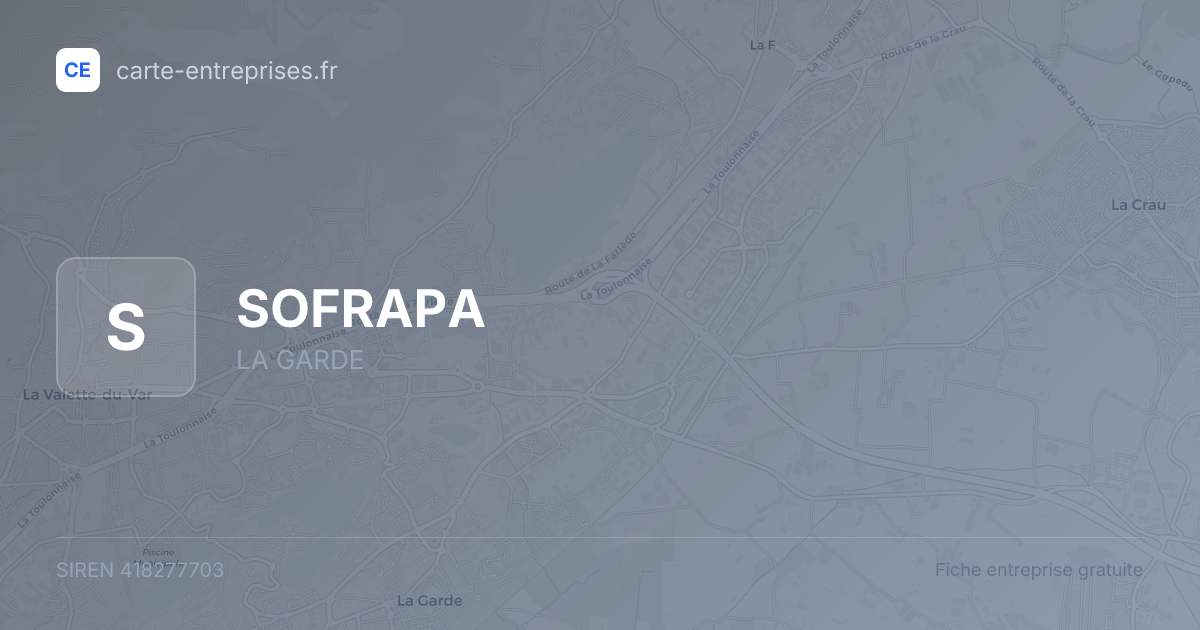 SOFRAPA — 418277703 — fiche entreprise