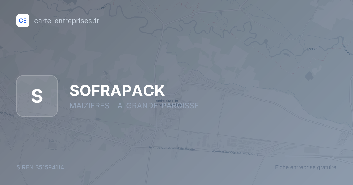 SOFRAPACK — 351594114 — fiche entreprise