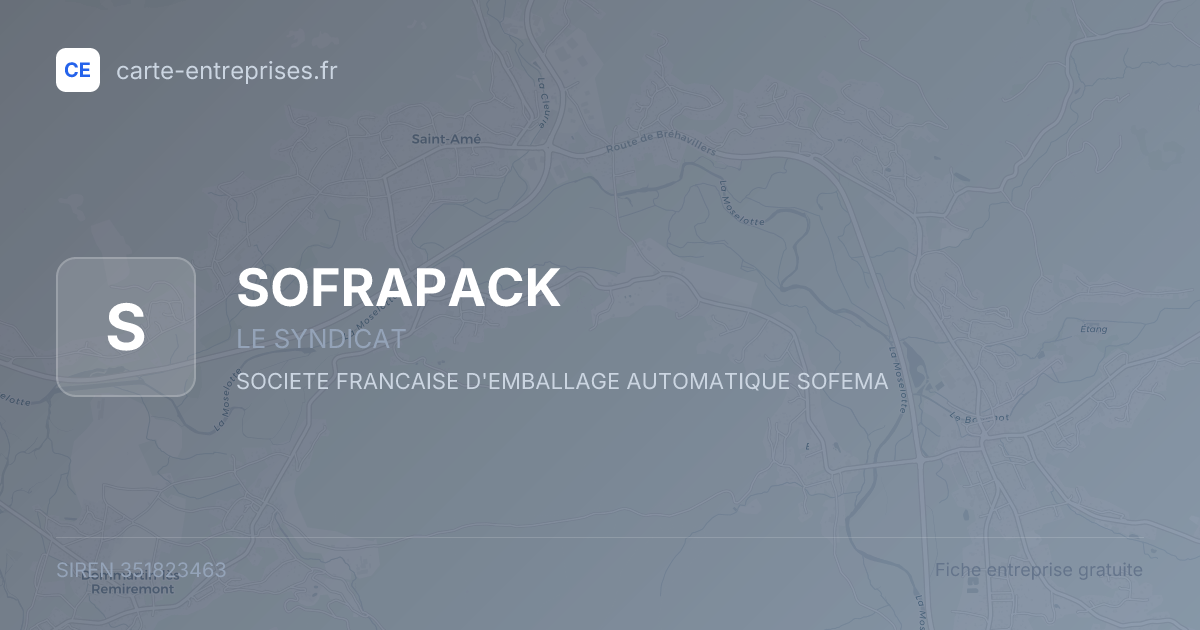 SOFRAPACK — 351823463 — fiche entreprise