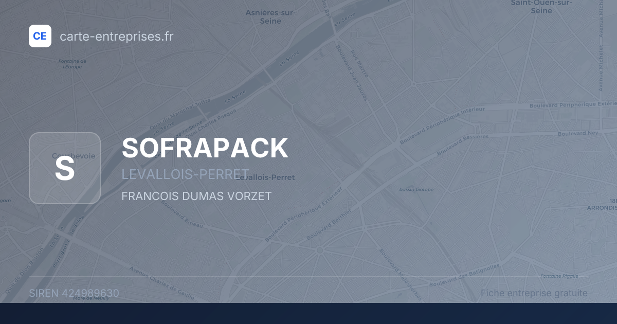 SOFRAPACK — 424989630 — fiche entreprise
