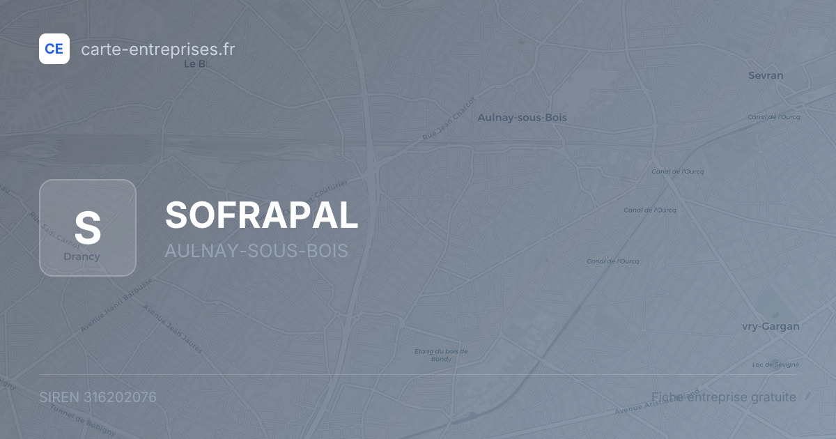 SOFRAPAL — 316202076 — fiche entreprise