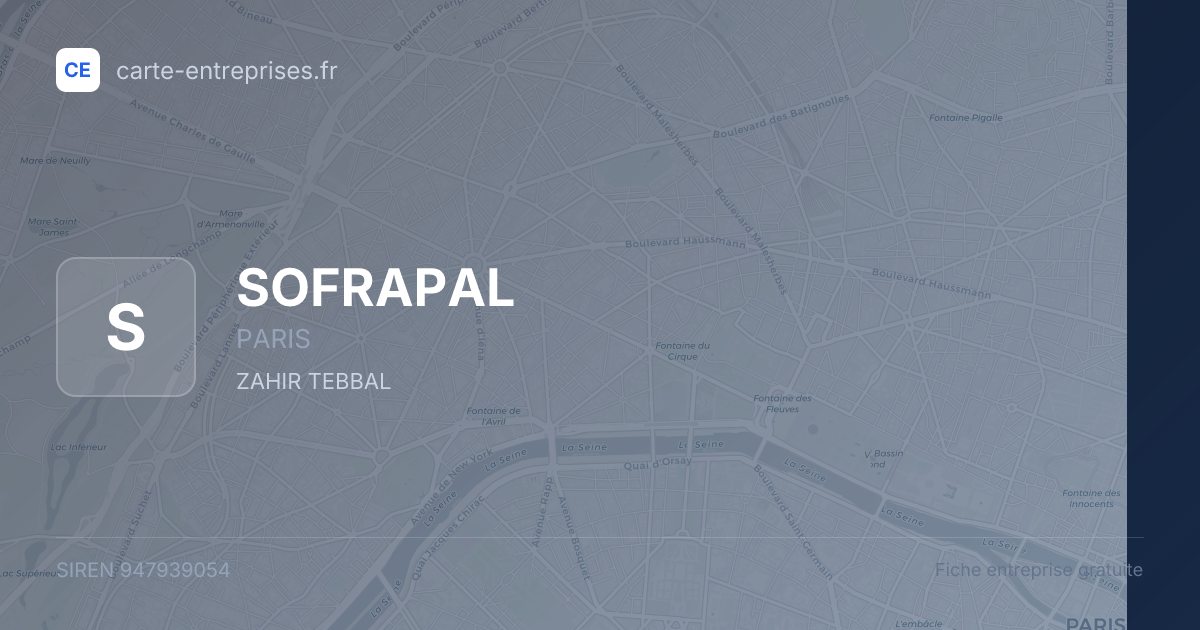 SOFRAPAL — 947939054 — fiche entreprise
