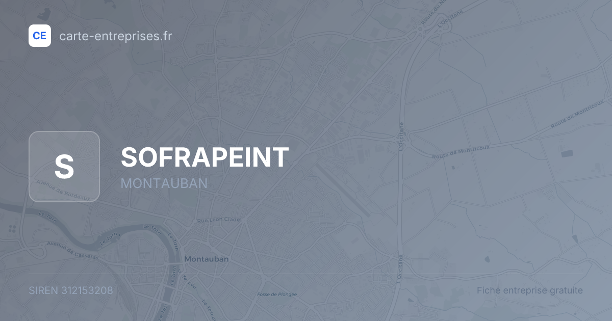 SOFRAPEINT — 312153208 — fiche entreprise