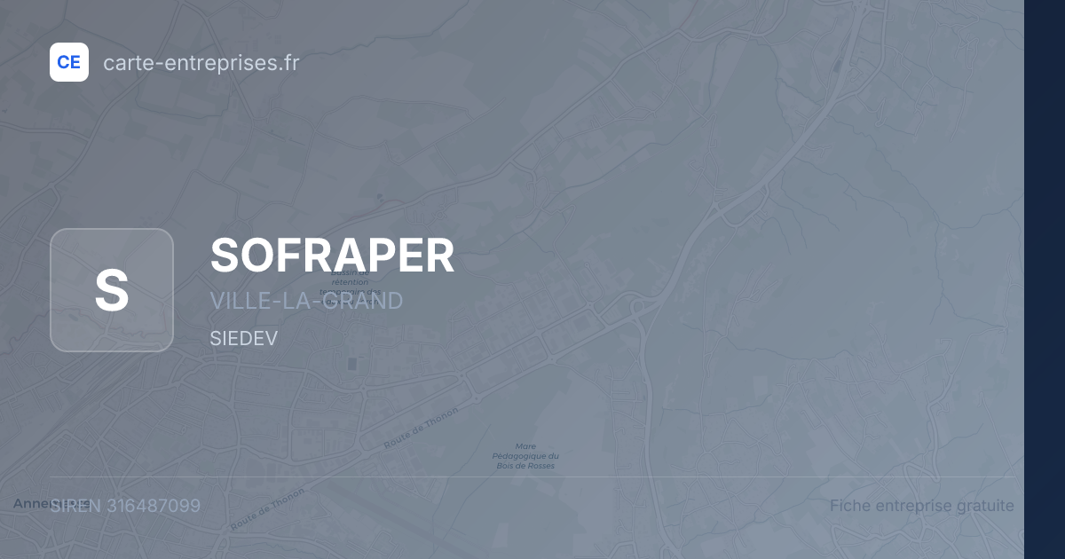 SOFRAPER — 316487099 — fiche entreprise