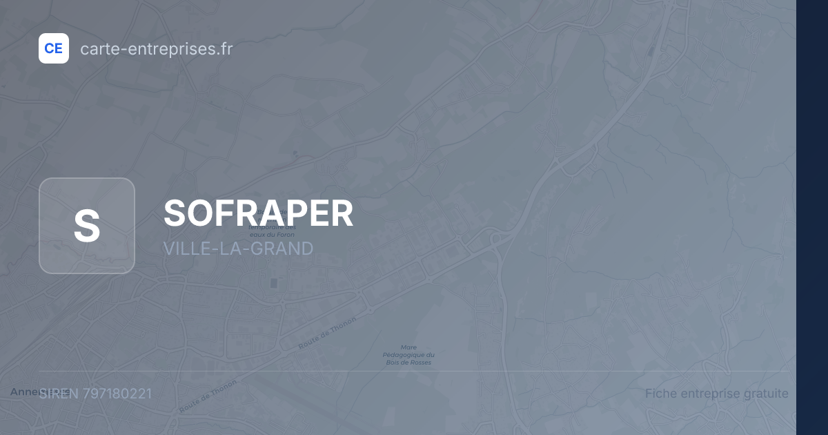 SOFRAPER — 797180221 — fiche entreprise