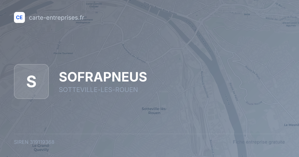 SOFRAPNEUS — 319119368 — fiche entreprise