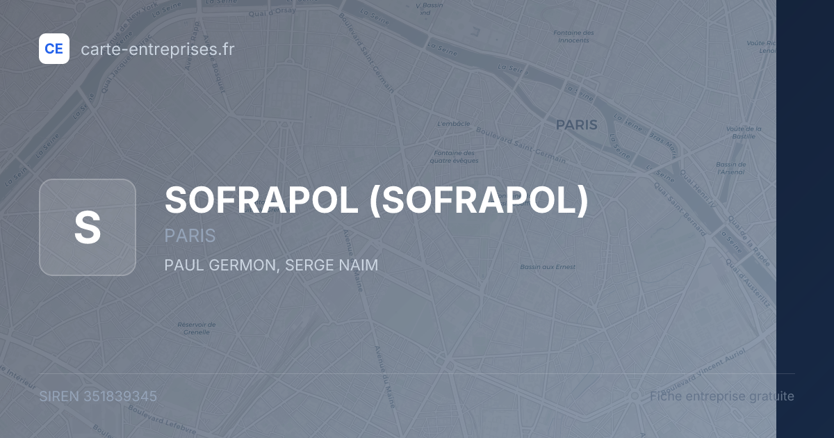SOFRAPOL — 351839345 — fiche entreprise