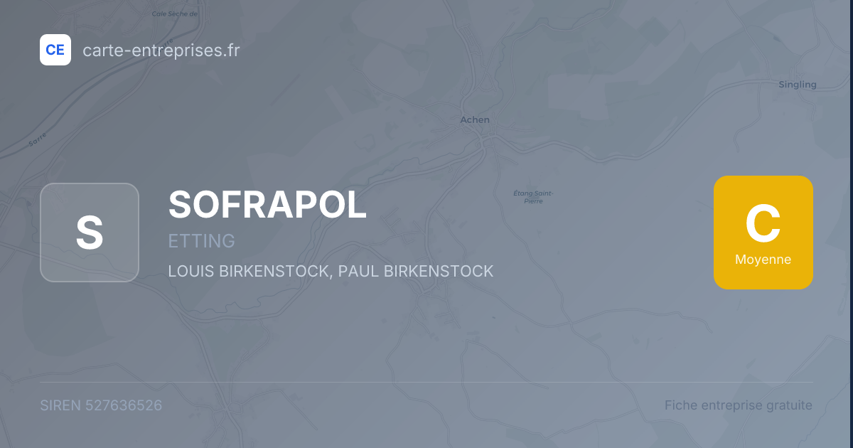 SOFRAPOL — 527636526 — fiche entreprise