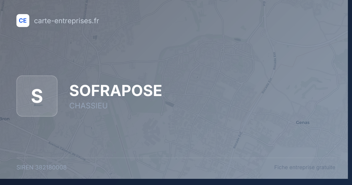 SOFRAPOSE — 382180008 — fiche entreprise