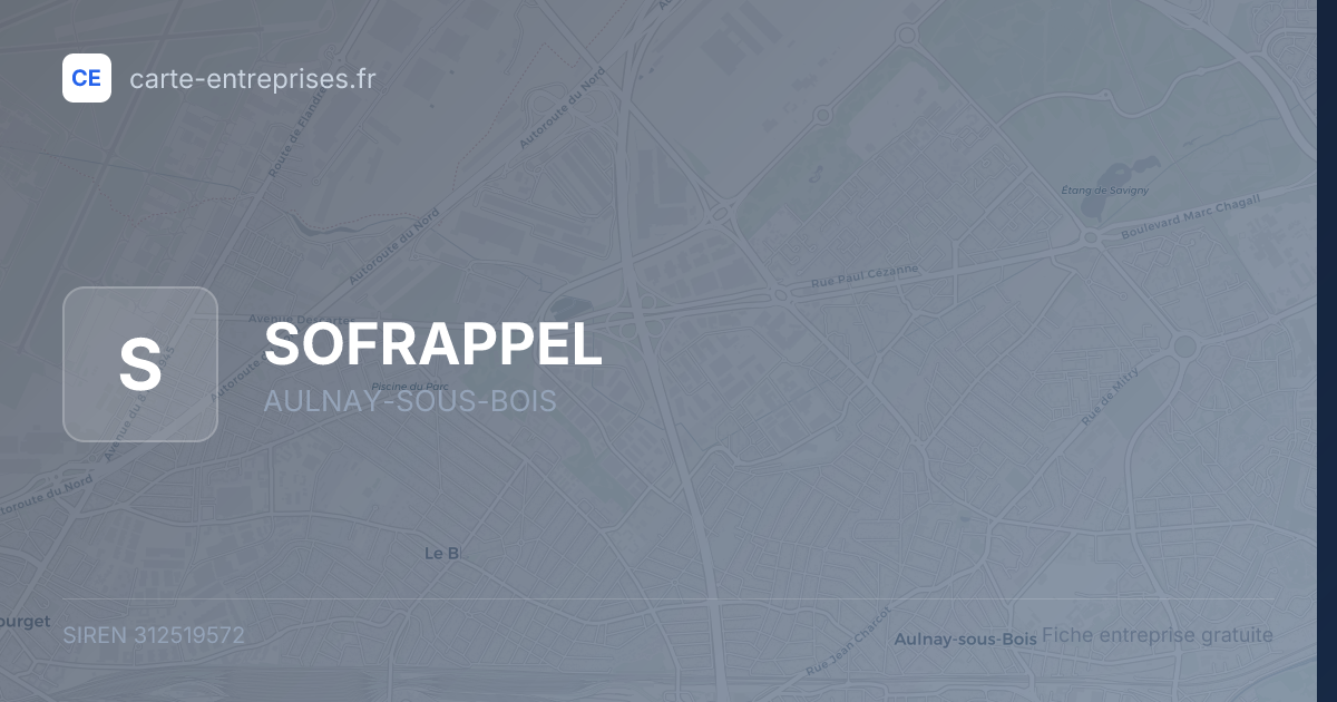 SOFRAPPEL — 312519572 — fiche entreprise