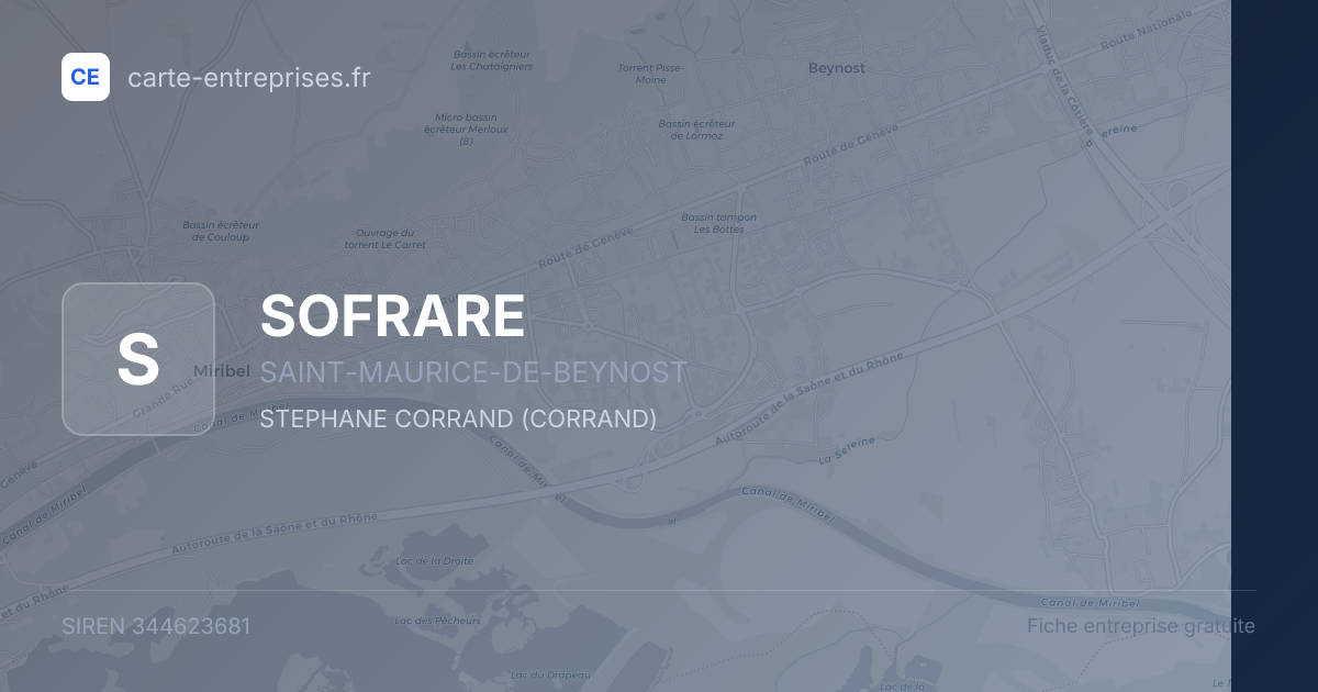 SOFRARE — 344623681 — fiche entreprise