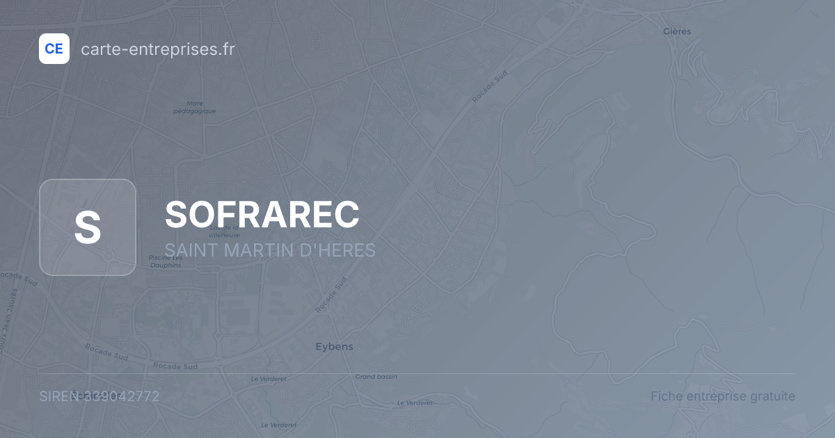 SOFRAREC — 339042772 — fiche entreprise