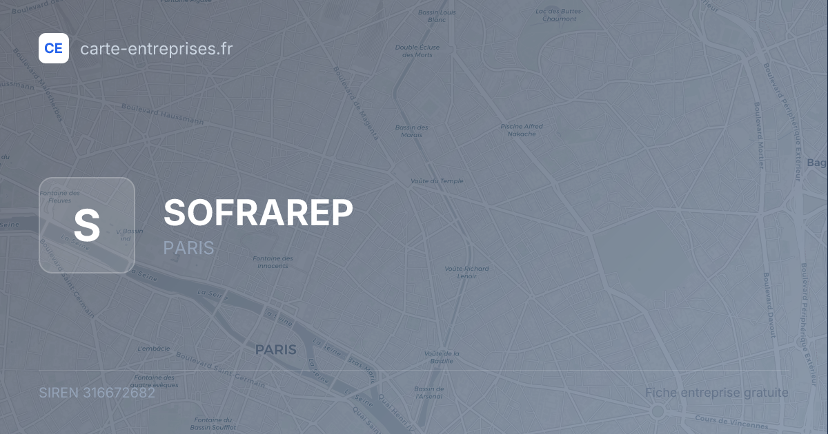 SOFRAREP — 316672682 — fiche entreprise