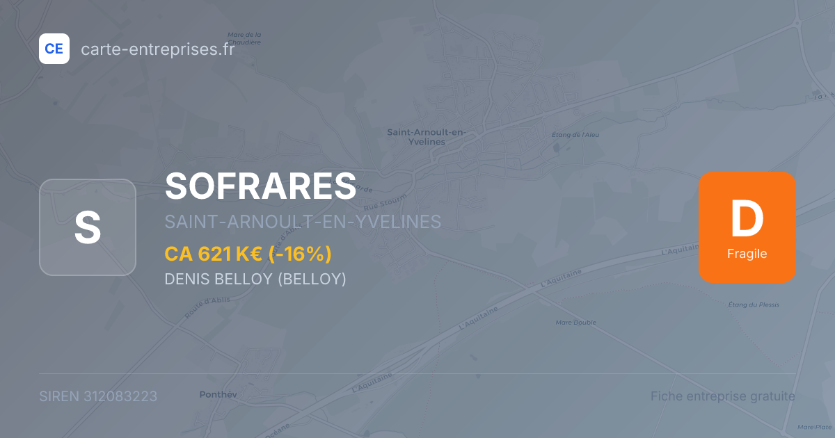 SOFRARES — 312083223 — fiche entreprise