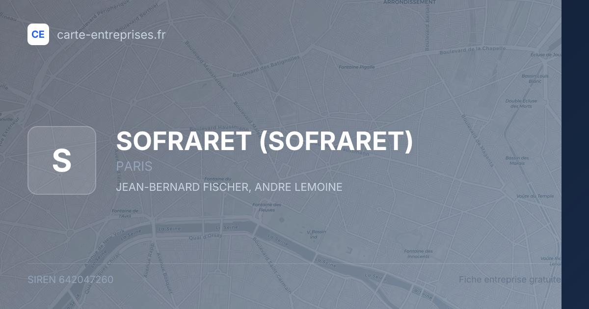 SOFRARET — 642047260 — fiche entreprise