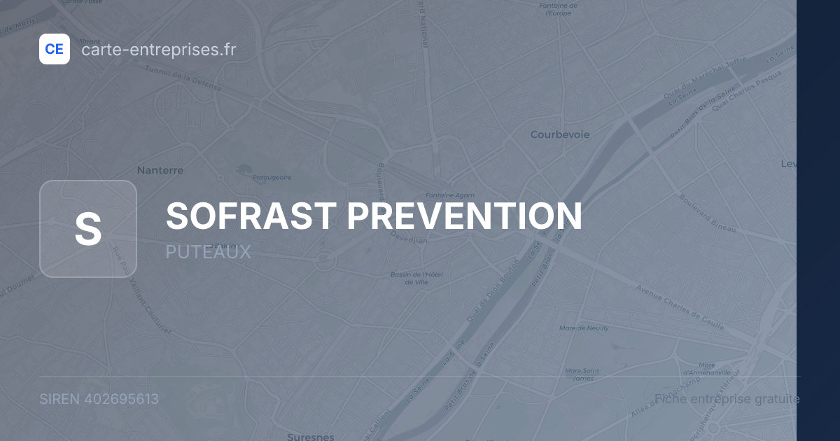 SOFRAST PREVENTION — 402695613 — fiche entreprise