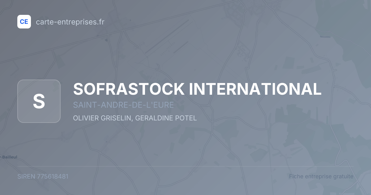 SOFRASTOCK INTERNATIONAL — 775618481 — fiche entreprise