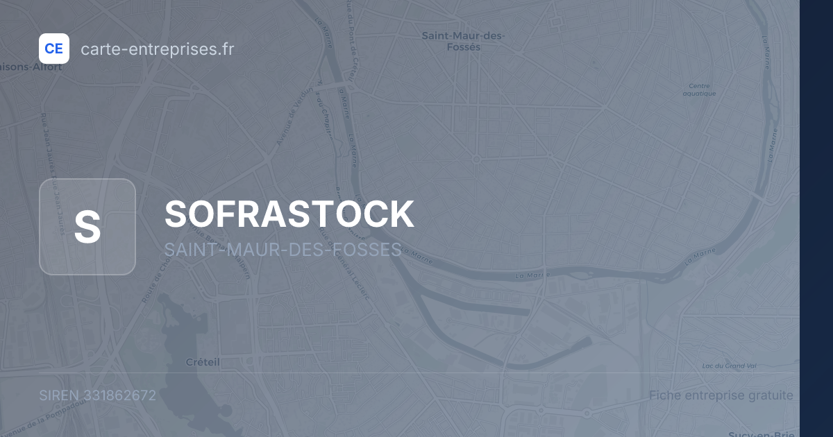 SOFRASTOCK — 331862672 — fiche entreprise