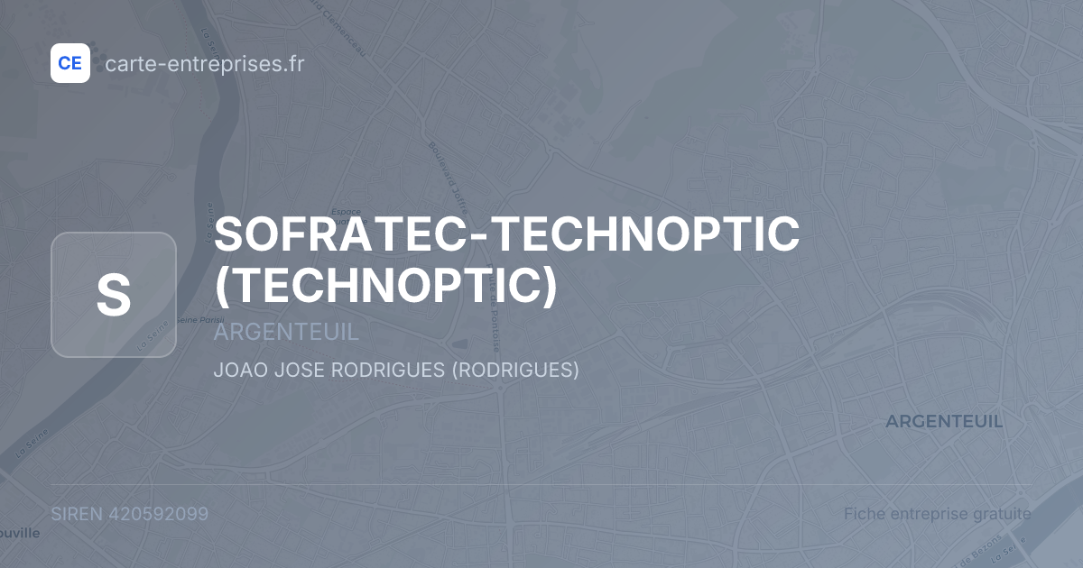 SOFRATEC-TECHNOPTIC (TECHNOPTIC) — 420592099 — fiche entreprise