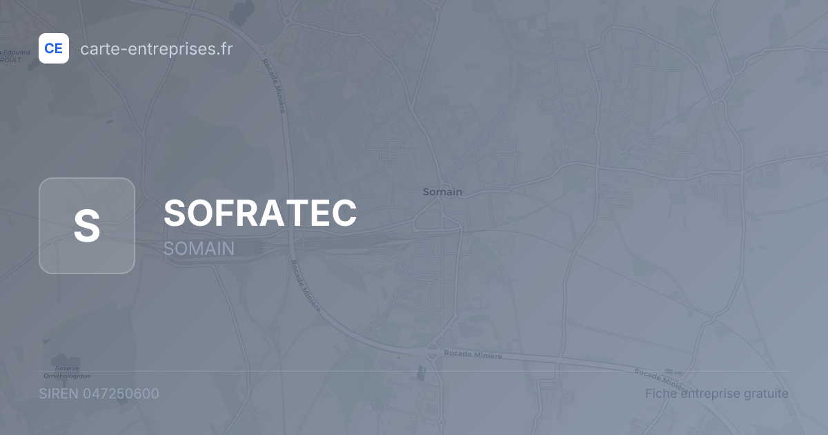 SOFRATEC — 047250600 — fiche entreprise