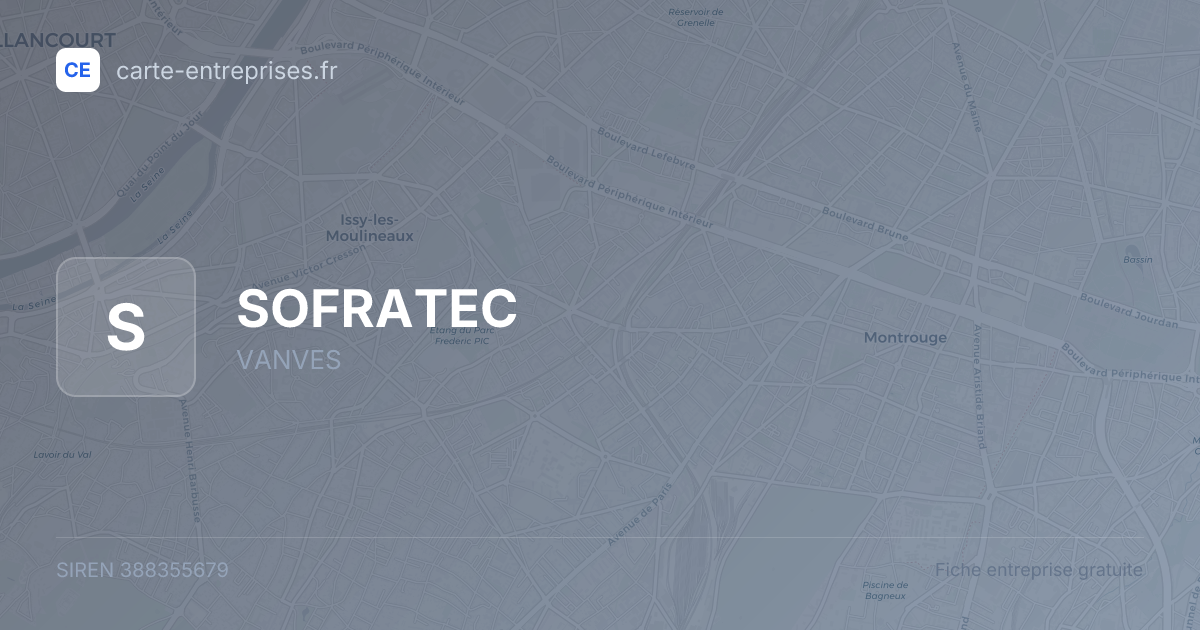 SOFRATEC — 388355679 — fiche entreprise