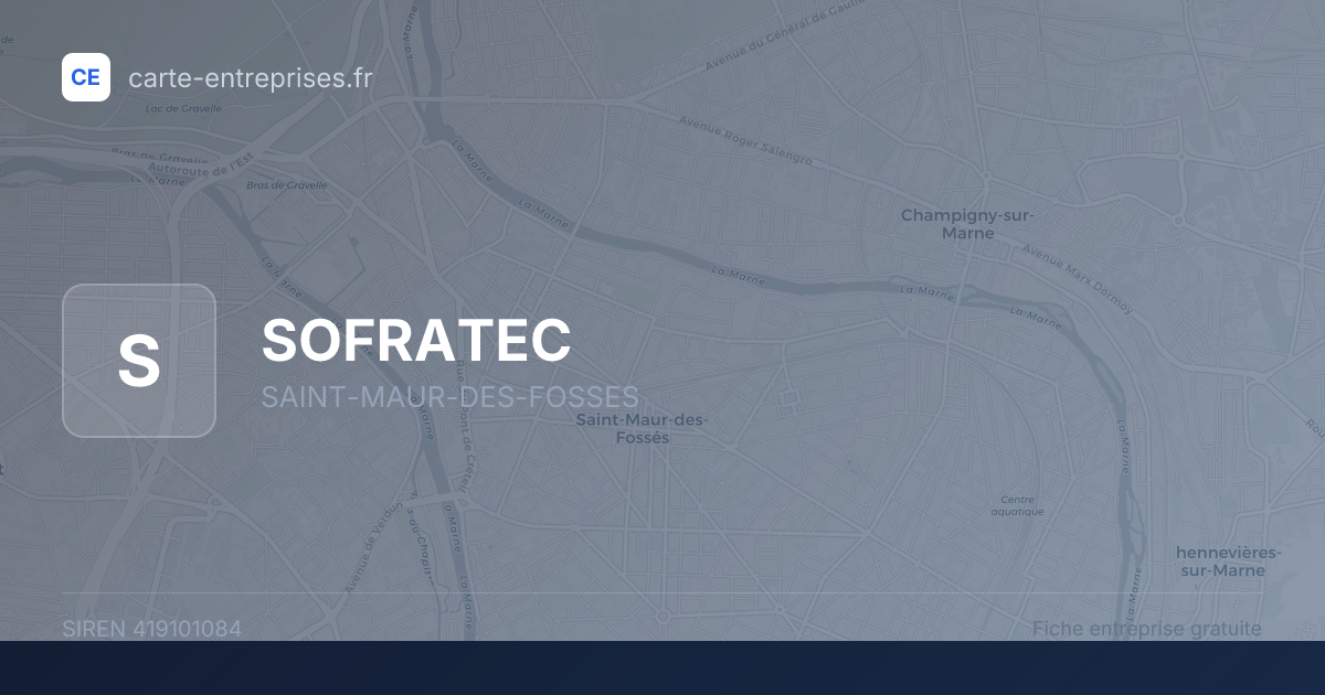 SOFRATEC — 419101084 — fiche entreprise