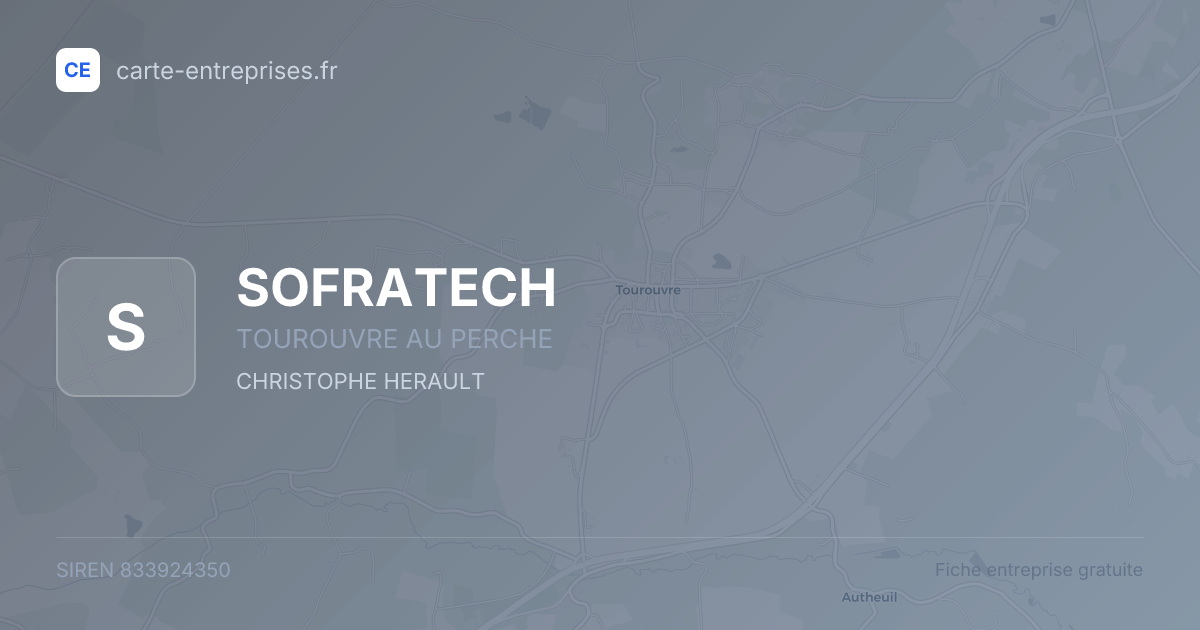 SOFRATECH — 833924350 — fiche entreprise