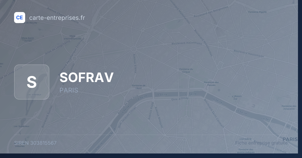 SOFRAV — 303815567 — fiche entreprise
