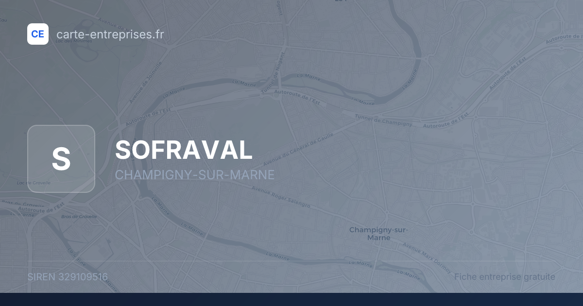 SOFRAVAL — 329109516 — fiche entreprise