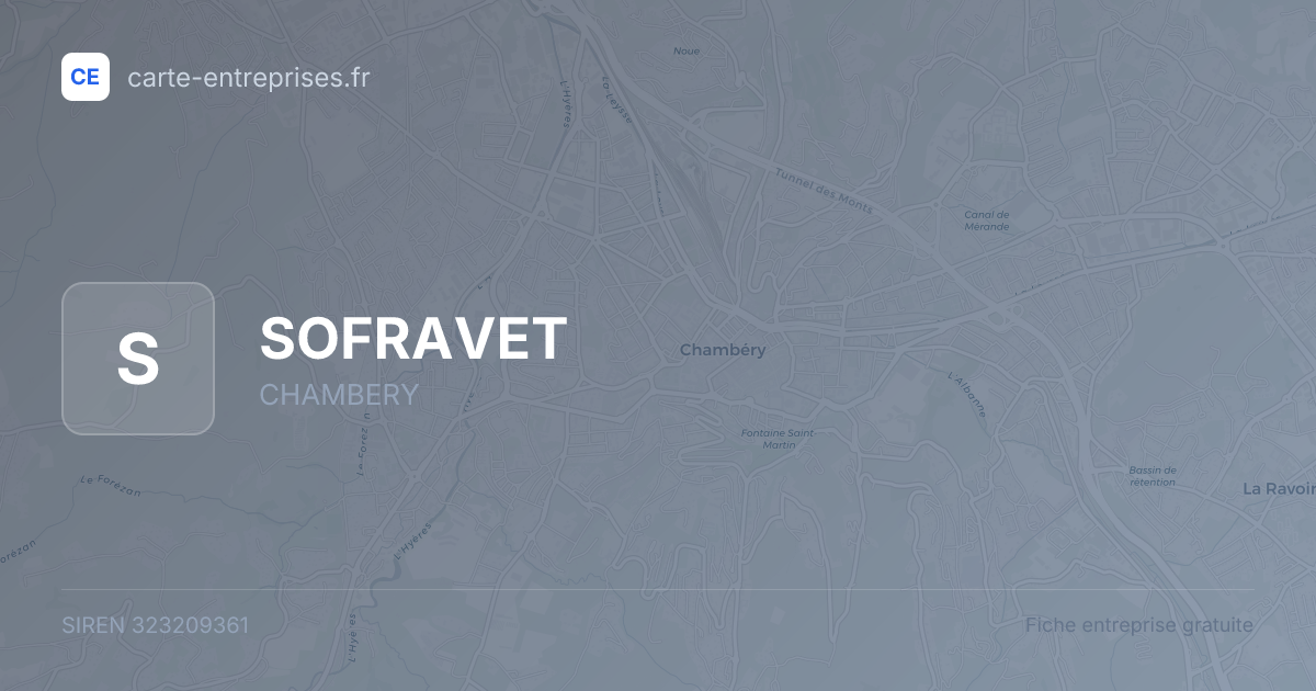 SOFRAVET — 323209361 — fiche entreprise