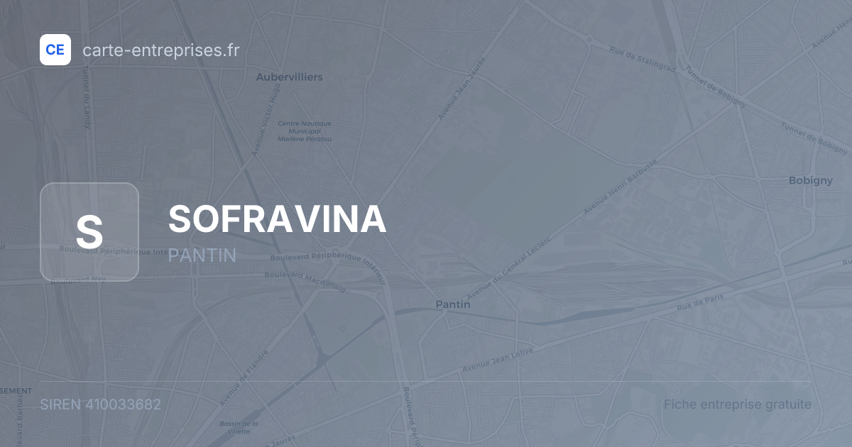 SOFRAVINA — 410033682 — fiche entreprise
