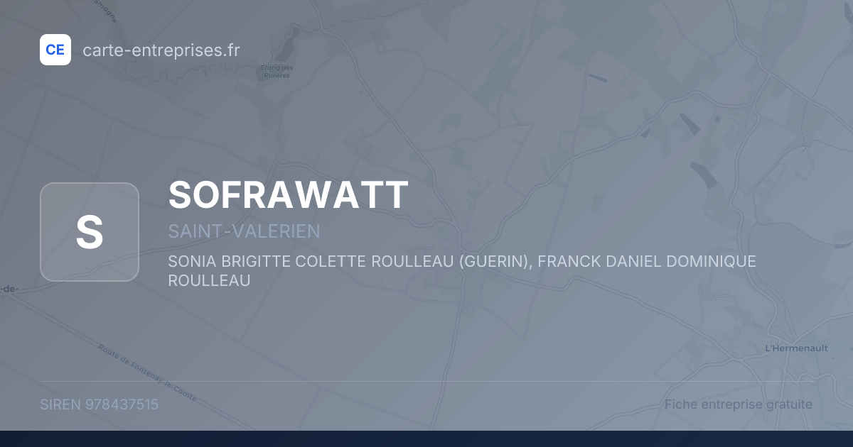 SOFRAWATT — 978437515 — fiche entreprise