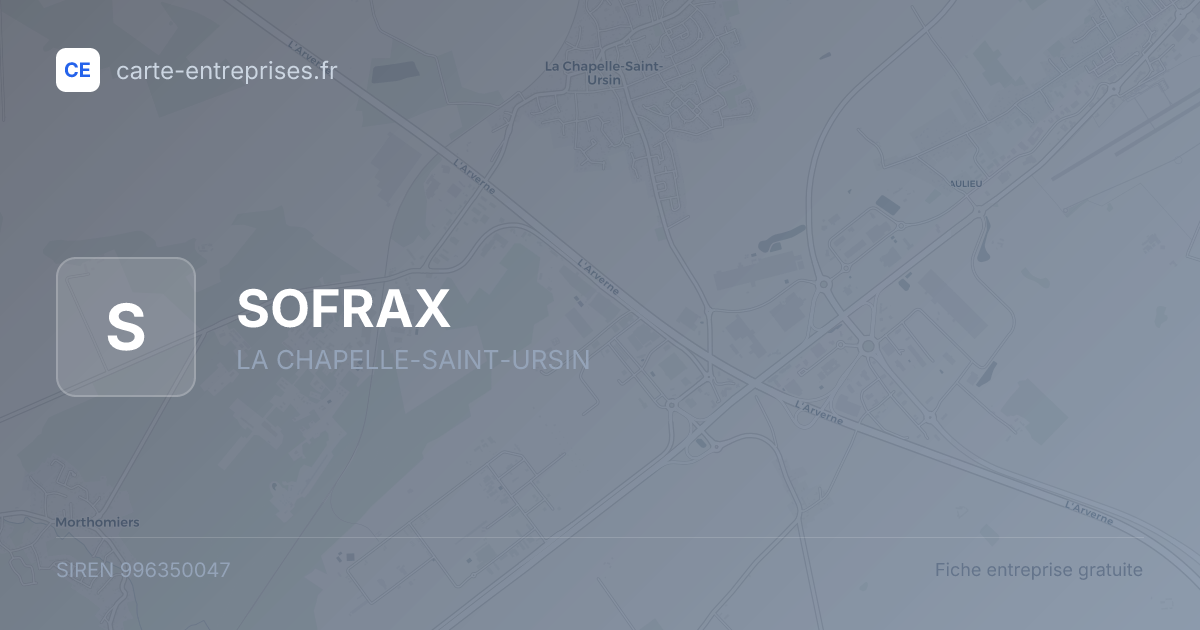 SOFRAX — 996350047 — fiche entreprise