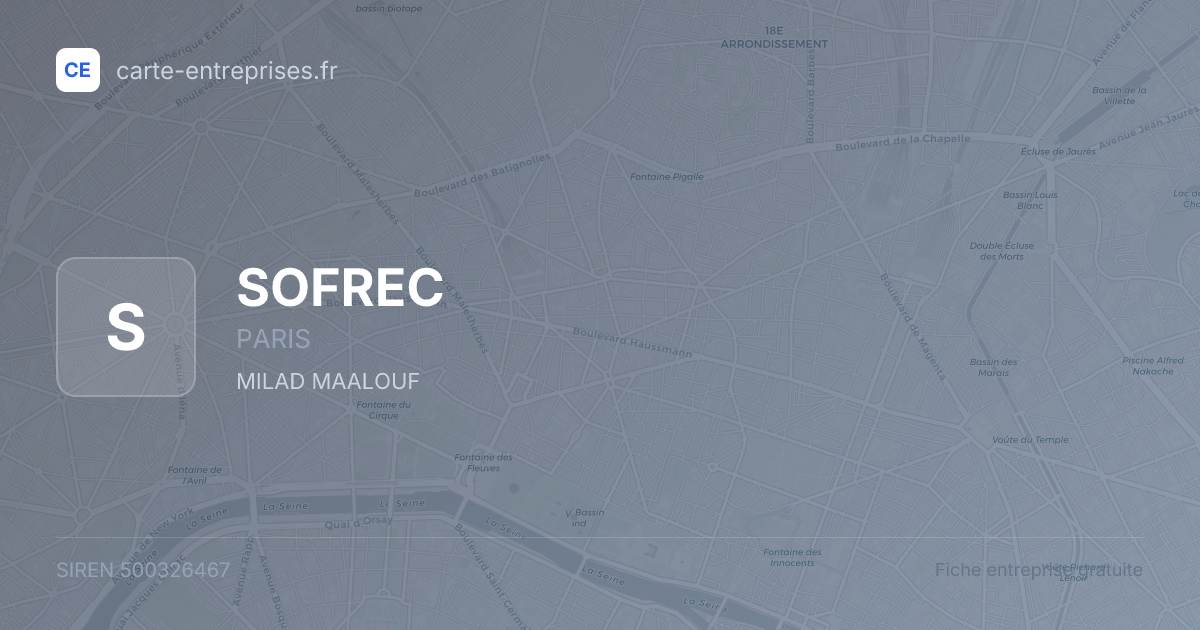 SOFREC — 500326467 — fiche entreprise