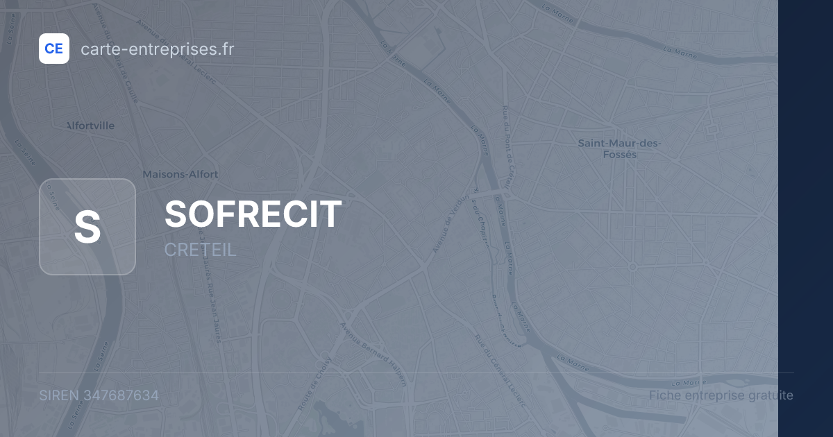 SOFRECIT — 347687634 — fiche entreprise