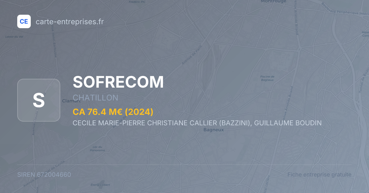 SOFRECOM — 672004660 — fiche entreprise