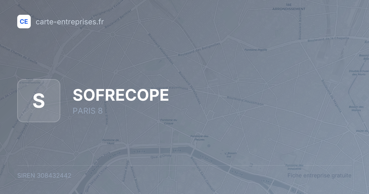 SOFRECOPE — 308432442 — fiche entreprise