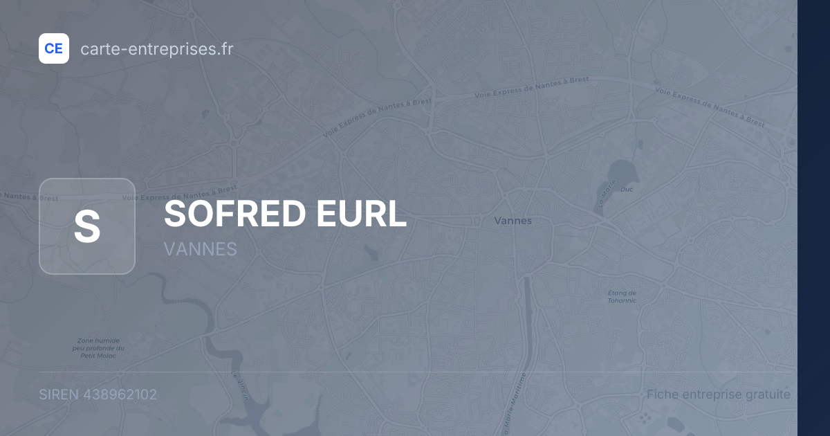 SOFRED EURL — 438962102 — fiche entreprise