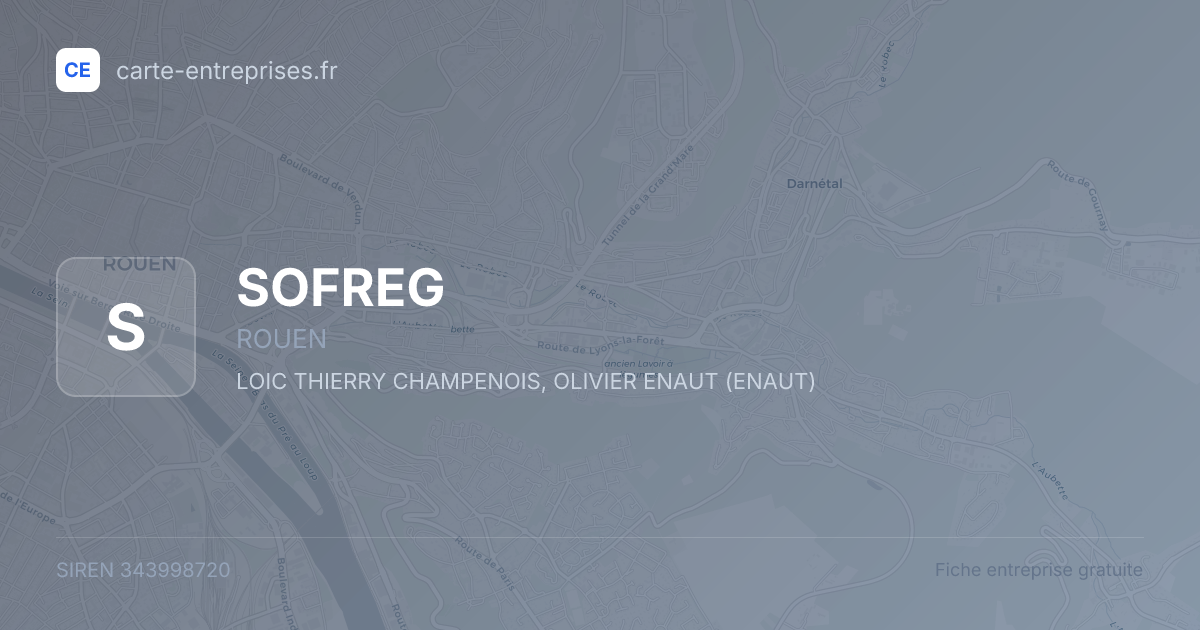 SOFREG — 343998720 — fiche entreprise