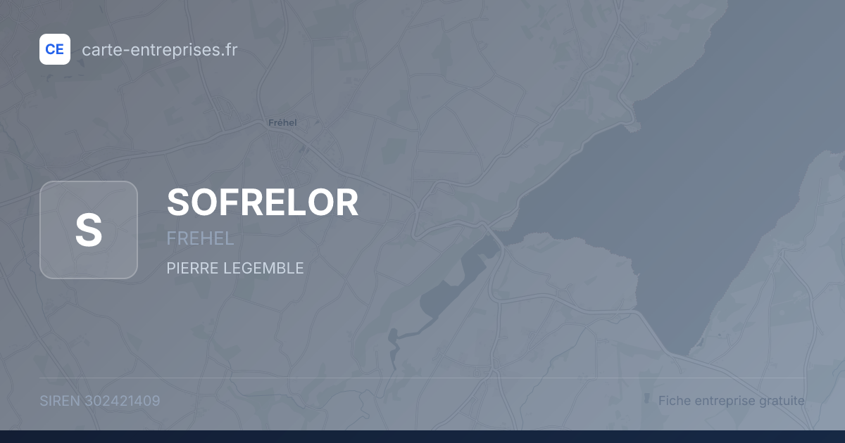 SOFRELOR — 302421409 — fiche entreprise