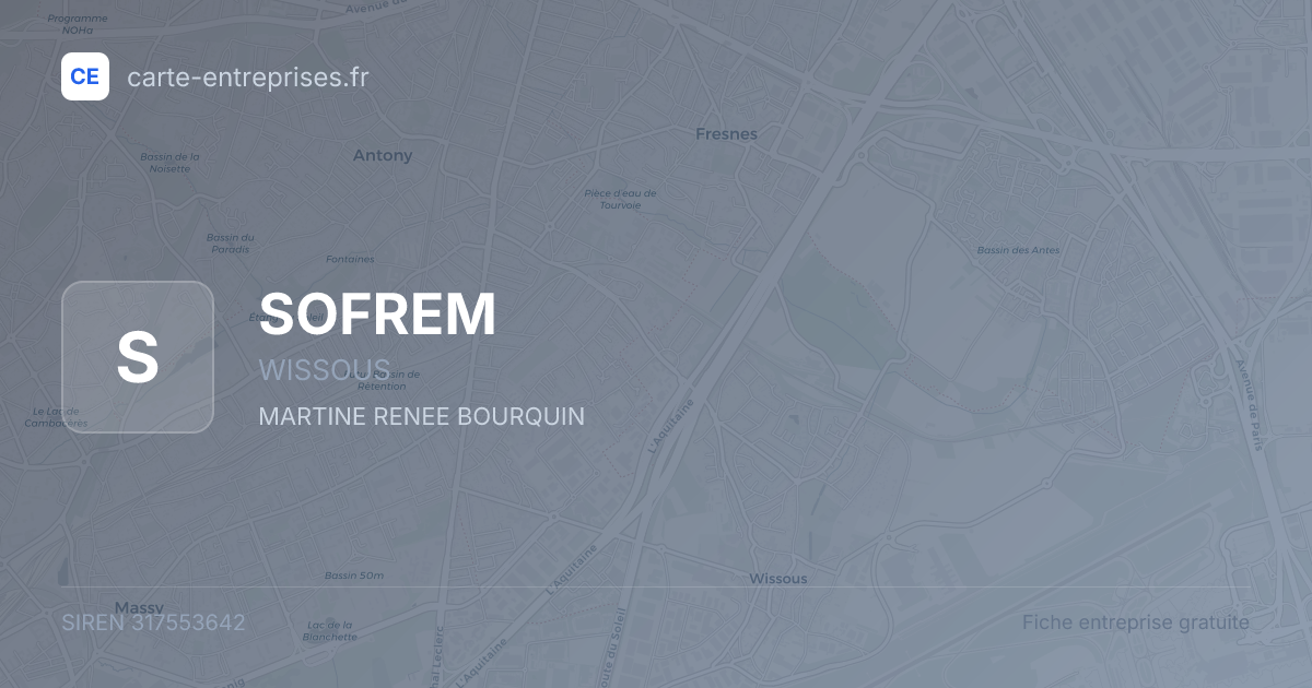 SOFREM — 317553642 — fiche entreprise