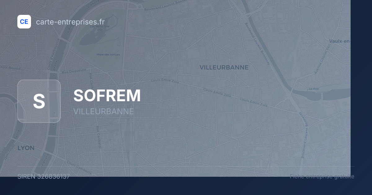 SOFREM — 326836137 — fiche entreprise