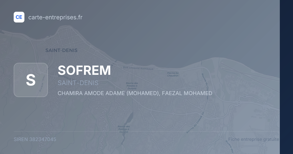 SOFREM — 382347045 — fiche entreprise