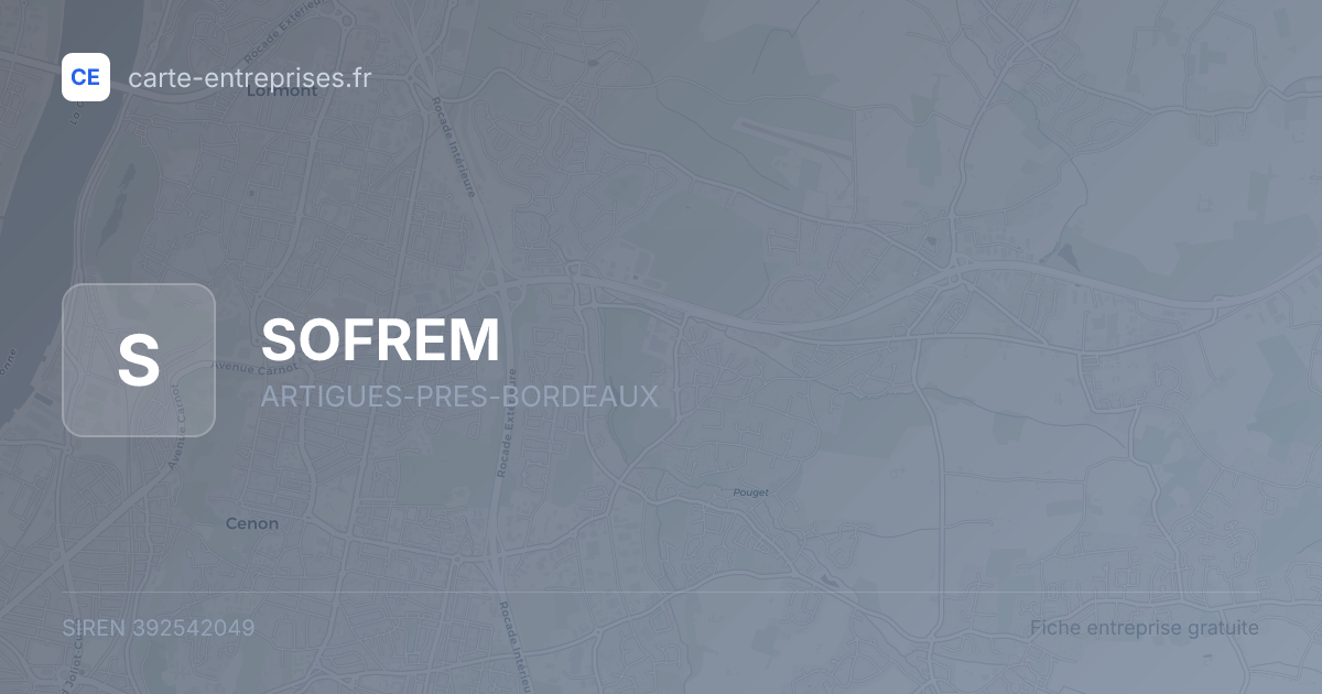 SOFREM — 392542049 — fiche entreprise