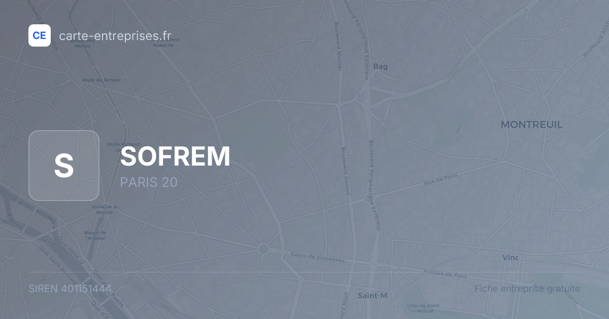 SOFREM — 401151444 — fiche entreprise