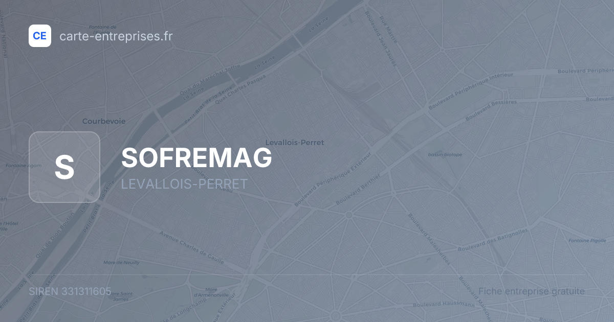 SOFREMAG — 331311605 — fiche entreprise