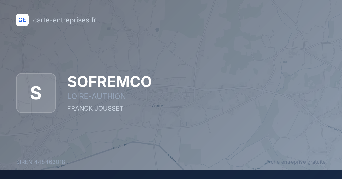 SOFREMCO — 448463018 — fiche entreprise