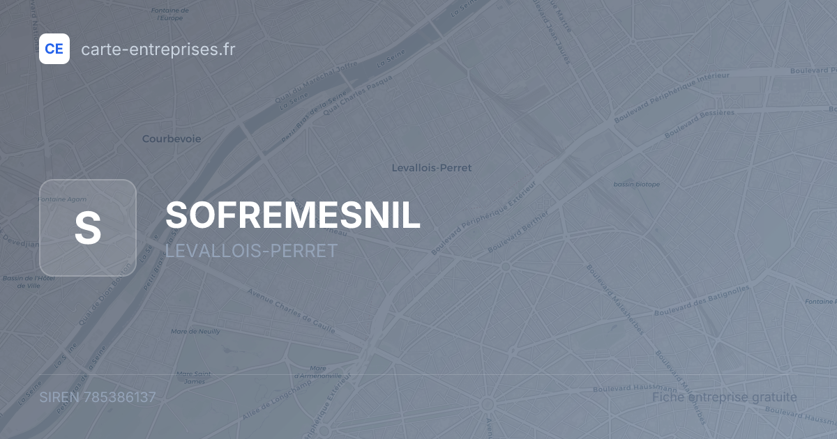 SOFREMESNIL — 785386137 — fiche entreprise