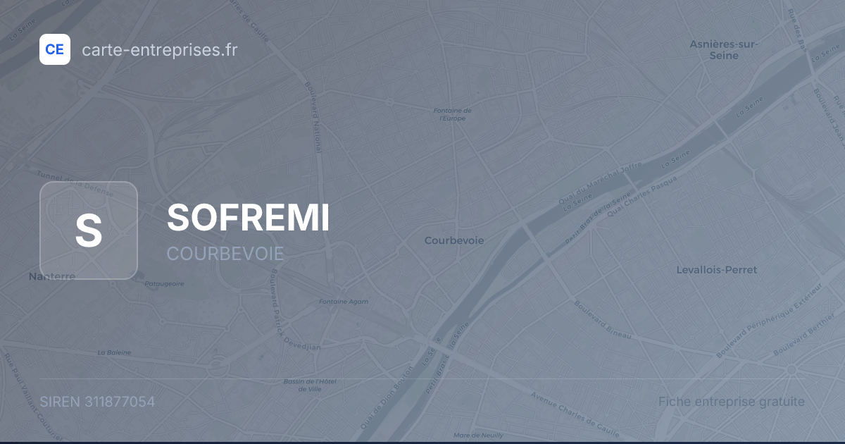 SOFREMI — 311877054 — fiche entreprise