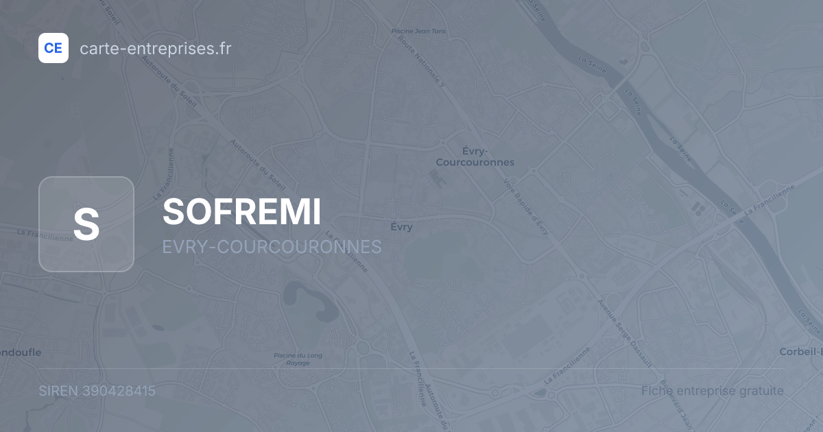 SOFREMI — 390428415 — fiche entreprise